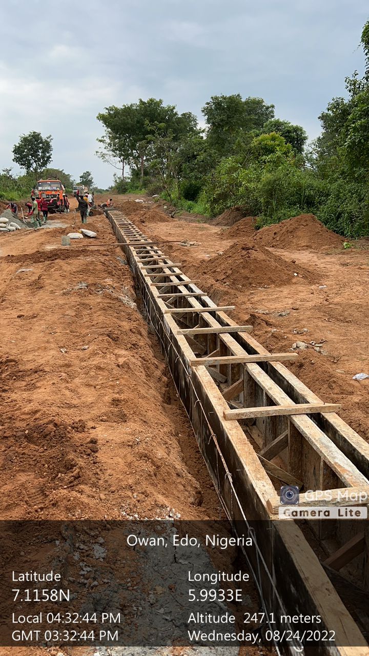 Arokho, Edo State — culvert reinforcement and formwork